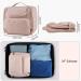 Toiletry Bag BAGSMART Travel Leather Dopp Kit for Women with Hanging Hook Water-resistant Large Travel Organizer Kit for Toiletries Full Sized Container Make Up Accessories (Pink) - Buy Online on GoSupps.com