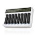 POWEROWL 2800mAh Rechargeable AA Batteries with Smart 8 Bay Battery Charger Low Self Discharge Ni-MH Double A Batteries 8 Count