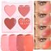 Blush Palette For Cheeks 4 Colors Contour Blush Palette Matte Longlasting wearable cosmetics for women girls partners & sisters - Buy Online on GoSupps.com