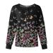 Tunic ladies casual top collar pullovers Business Long arm overside casual sweaters women's blouse loose long tunic t shirt blouse elegant sweatshirt black l