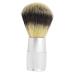 Beard brush shaving brush with aluminum handle and quickly drying synthetic bristle razor tool increases the foam away residues