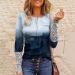 Women's Fitted Ribbed Knit Henley T-Shirt | Long Sleeve Tunic Lace Top | Casual Button Down Blouse - Small Blue - Buy Online on GoSupps.com