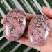 Xiannvxi Rhodonite Crystal Stone - Polished Oval Palm Pocket Massage & Reiki Healing Gemstone - Natural Worry Stone (1pc) - International Shipping - Buy Online on GoSupps.com