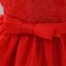 FYMNSI Baby Girl Baptism Christening Dress with Lace Floral Embroidery | Formal Party Wedding Gown for 9-12 Months | Red - Buy Online on GoSupps.com