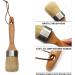 2PCS Chalk Paint Wax Brush Set for Furniture - Round Brushes for Stencils, Wood Projects, Wax Finishing - Dark or Clear Soft Wax - Natural Bristles - Buy Online on GoSupps.com