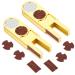 Maitys 2 Pcs Billiards Pool Cue Tip Shaper Tool Cue Tip Scuffer Burnisher Metal Cue Tip Sander Cue Stick Tool U Shaped Multi Functional Cue Tip Trimmers Tapper with Sandpaper, Gold