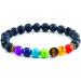 5 Pieces Howlite Lava Rock Stone Bracelets - Essential Oil Diffuser Yoga Beads with Drawstring Bag - Natural Chakra Accessories for Couples - Buy Online on GoSupps.com