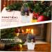 HOMSFOU 2pcs Christmas Simulation Potted Plant Artificial Plant for Desk Decor Festival Potted Plant Adornment Fake Christmas Plants with Fake Flowers Plastic Sisal Tree Outdoor Office Goldenx2pcs 21X11cmx2pcs - Buy Online on GoSupps.com