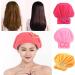 3-Pack Microfiber Hair Drying Cap Towels - Super Absorbent Hair Turban Wrap for Girls and Women - Fast Drying Shower Cap (Red Pink Yellow) - Buy Online on GoSupps.com