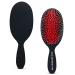 Hair2heart hairbrush for extensions pneumatic brush for hair extensions-natural bristles solve tangled hair professional brush with ionic technology brush black-red