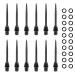 CyeeLife-Steel Dart Tips 12 Packs with 20pcs Rubber O Rings Converter Points Adapter Points Normal
