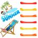 Beach Chair Clips Bands for Towel (6 Packs) Rubber Elastic Thick Multi Function Wide Lightweight Windproof Holder Keep Clamps Cruise Pool Swim Summer Stretch Durable Colorful Vacation Accessories Ry Color
