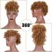 Messy Bun Hair Piece for Women Puff Afro Curly Hairpieces Mohawk Ponytails for Women Synthetic Kinky Curly Hair Bun Ponytail Extension with Bangs Wrap Updo Clip in Hair Extensions Fake Hair Accesso 4 - Buy Online on GoSupps.com