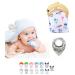 Funky Planet bite glove for babies from 0 years - biting glove Baby Teething Toy - Rustling gear glove for dental aid made of food -safe silicone + bandana bib with clip