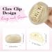 REECHO 2 PCS Mini Claw Clip in Messy & Cat Ears Hair Bun Extensions Wig Accessory Updo Hairpieces for Women Girls (Pack of 2-3" Straight Light Blonde) Pack of 2 - 3" Straight Light Blonde - Buy Online on GoSupps.com