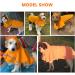 OCSOSO Waterproof Dog Raincoat with Hood & Harness - Reflective Light Jacket for Small Dogs (Orange XS) - Buy Online on GoSupps.com