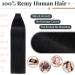 Elailite Real Hair Extensions Tape In #1 Black - 20 Pieces Invisible Glue 40cm 30g Real Human Hair - Buy Online on GoSupps.com