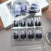 Buy Halloween Press on Nails - Short Square Glitter Black Gradient Full Cover Acrylic Nails for Women & Girls | 24 Pcs Spiderweb Design - Buy Online on GoSupps.com