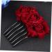 Ipetboom 1pc Wedding Rose Flower Hair Comb Wedding Comb Bridal Headpiece Bridal Hair Clip Hair Jewels for Women The Rose for Women Hair Accessory for Women Floral Comb Jewelry Bride Flowers - Buy Online on GoSupps.com