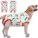 Hjyokuso recovery suit for dogs & cats after the operation pet relaxation shirt e-neck band and bowling alternative prevent licking vest for small large dogs one-piece (3xL) xxxl mushroom snails