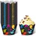 24pcs Dessert Cupcake Wrappers Pick for Painting Graffiti Artist Theme Decorations Boys Girls Happy Birthday Party Decor Supplies