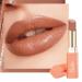 Oulac Peach Moisturising Lipstick - Lip Balm Tinted Keep Lips Hydrated Brown Nourishing Lip Care Satin Finish Creamy Texture Highly Pigmented With Shea Butter Vegan Gluten-free SG05 Body Talk SG05 Body Talk (Peachy brown)