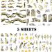 Self Adhesive Nail Charms - 5 Sheets Marble & Floral Stickers for DIY Nail Art | Black Gold Tips, Girls Stick On Nails - Transparent Decoration - Buy Online on GoSupps.com