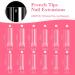 Lionvison XL Long Square Nail Tips - Half Cover Clear False Nails for Acrylic Extensions - Professional French Nail Salon Quality - 12 Sizes Straight Flat Pre Shaped for Home DIY - Buy Online on GoSupps.com