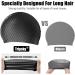 Tripsky Silicone Swim Cap - Ideal for Curly Short to Long Hair - Unisex Bathing Cap for Men and Women - Black - Buy Online on GoSupps.com