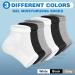 TEAWOO 6 Pairs Moisturizing Heel Socks for Cracked Heel Treatment Foot Care Toeless Socks to Soften and Hydrate Dry Cracked Feet Heels Cracked Heel Repair Socks Gel Socks for Dry Cracked Feet White/Grey/Black - Buy Online on GoSupps.com