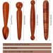 4 Pieces Wood Massage Stick Set - Trigger Point Pusher Tools for Legs Shoulders & Back - Professional Acupuncture Massage Tools - Buy Online on GoSupps.com