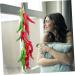 Alipis 2pcs String Simulated Chili Skewers Pepper Decor Simulation Fake Vegetable Props Red Chili - Buy Online on GoSupps.com