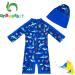 UPF 50+ Shark Print Baby Swimwear with Snap Bottom | 9-12 Months - Buy Online on GoSupps.com