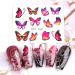 Manicure Adhesive Holographic DIY 3D Butterfly-shapeNail Decals Nail Art Nail Stickers - Buy Online on GoSupps.com