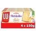 LU PETIT ECOLIER - 4 Boxes of Petit Ecolier Biscuits with White Chocolate - Family Pack - Set of Chocolate Biscuits - Ideal for Snacks - Made in France - Pack of 4 x 150g