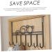 STOBAZA Wrought Iron Door Hook Bathroom Door Towel Rack Hat Storage Rack Door Back Clothing Organizer Metal 41.5X23X5CM Black - Buy Online on GoSupps.com