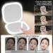 Yomaido Magnifying Compact Mirror with Light Travel Makeup Mirror USB Rechargeable 1X/3X with 24LEDs Dimmable Portable Folding Mirror for Handbag Pocket Present for Women Travel Essentials - White - Buy Online on GoSupps.com