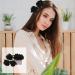 PMELCXD 4 Pieces Rose Hair Clip Flower Hairpin Rose Brooch Floral Clips Women Rose Flower Hair Accessories(Black) - Buy Online on GoSupps.com