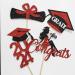 Bekaterea 12PCS 2024 Graduation Hats Cupcake Toppers Graduation girl cake decoration 2024 Grad Graduation Appetizer Dessert Decoration Picks Perfect for Graduation Party mini Cake Decorating Black Gold12 - Buy Online on GoSupps.com