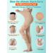 MGANG Compression Pantyhose Open Toe Waist High 20-30mmHg Beige - Firm Support Stockings - Buy Online on GoSupps.com