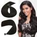 22inch Nano Ring Tip Hair Extensions Pre Bonded 100% Real Hair Extensions 1g/s CoLd Fusion Hair Extensions #1B Natural Black