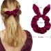 30pcs Easter Bunny Ear Hair Scrunchies - Velvet Bow Hair Ties & Elastic Bobbles - Buy Online on GoSupps.com