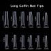 AddFavor 600pcs Clear XL Coffin Shape Nail Tips - 12 Sizes | Acrylic Fake Nails for Nail Salons and Home DIY - Buy Online on GoSupps.com