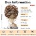 Hair Bun Hairpiece for Women Synthetic Messy Bun Hair Piece Tousled Updo Hair Buns Extension Elastic Band Curly Chignon Scrunchie Ponytail Extension for Women Hair Chignons(AM41-2) - Buy Online on GoSupps.com