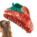 Hair gripper claw hairpin pins in watermelon shape for women hair accessories for business trips pool beach shower travel wedding celebration dating Tsuchiya with diamonds large strawberry