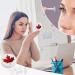 Red Canada Flag Maple Leaf Contact Lens Travel Kit - Portable Cute Box with Mirror for Daily Outdoor Use - Buy Online on GoSupps.com