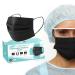 Black disposable face masks medical grade,3 layermasks disposable 50 pack 50 Count (Pack of 1)