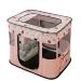 Carroza Portable Foldable Pet Playpen Collapsible Crates Kennel Playpen for Dog cat and Rabbit &Travel playpen Outdoor or Indoor S Pink