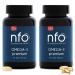 New Organics Oy NFO Omega 3 Premium Omega 3 capsules 2 x 90 180 capsules high dose of fish oil high concentrations of fatty acids EPA & DHA from fish with vitamin E amino acid complex high dose Finland