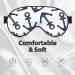 Navy Blue Anchors Print Sleep Eye Mask | Soft Travel Blindfold with Elastic Strap - Perfect for Night Sleeping - Buy Online on GoSupps.com
